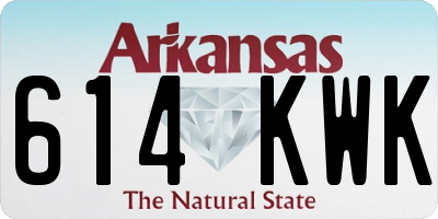 AR license plate 614KWK