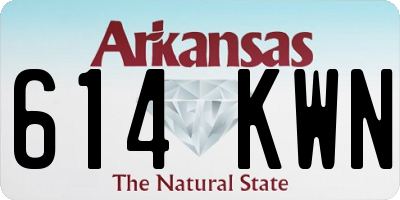 AR license plate 614KWN