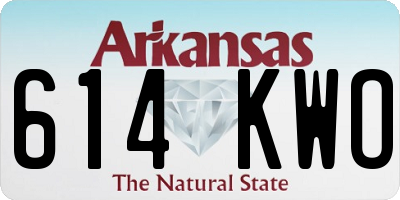 AR license plate 614KWO