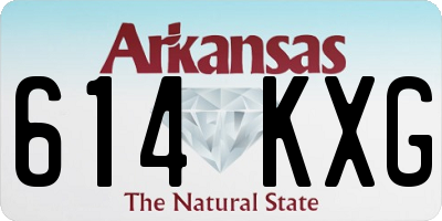 AR license plate 614KXG