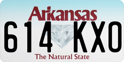AR license plate 614KXO