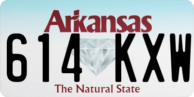 AR license plate 614KXW