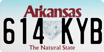 AR license plate 614KYB
