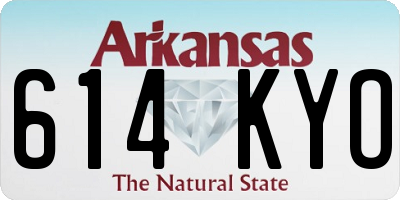 AR license plate 614KYO