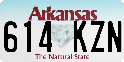 AR license plate 614KZN