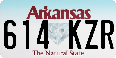 AR license plate 614KZR