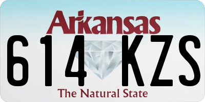 AR license plate 614KZS
