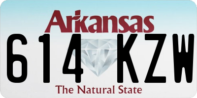 AR license plate 614KZW