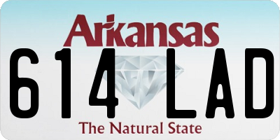 AR license plate 614LAD