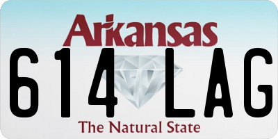 AR license plate 614LAG
