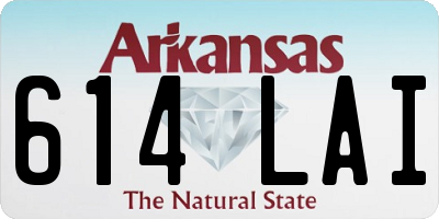 AR license plate 614LAI