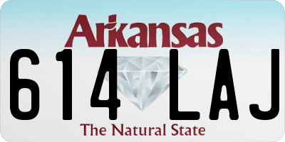 AR license plate 614LAJ