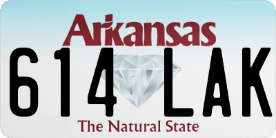 AR license plate 614LAK