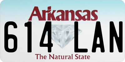 AR license plate 614LAN