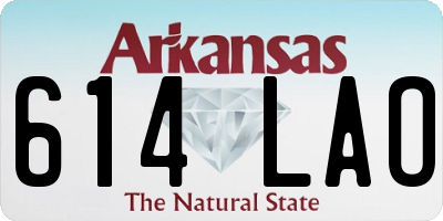 AR license plate 614LAO