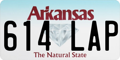 AR license plate 614LAP