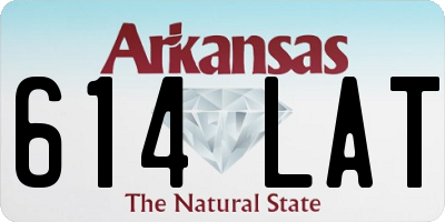 AR license plate 614LAT