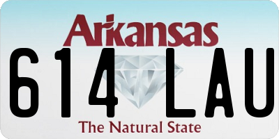 AR license plate 614LAU