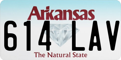 AR license plate 614LAV