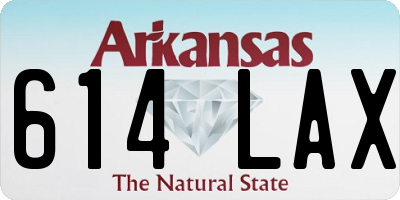 AR license plate 614LAX