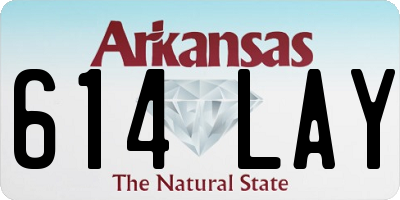 AR license plate 614LAY
