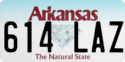 AR license plate 614LAZ