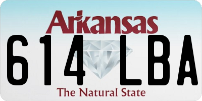 AR license plate 614LBA