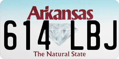 AR license plate 614LBJ