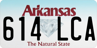 AR license plate 614LCA