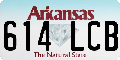 AR license plate 614LCB