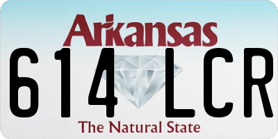 AR license plate 614LCR