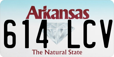 AR license plate 614LCV