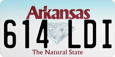 AR license plate 614LDI