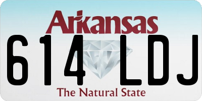 AR license plate 614LDJ
