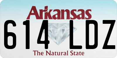 AR license plate 614LDZ