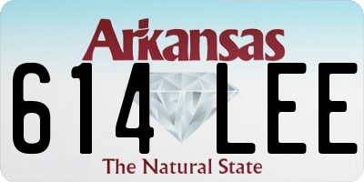 AR license plate 614LEE