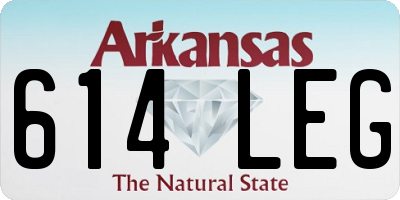 AR license plate 614LEG