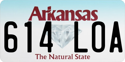 AR license plate 614LOA
