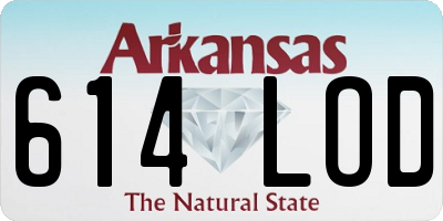 AR license plate 614LOD