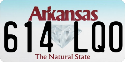 AR license plate 614LQO