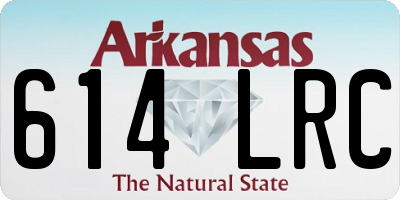 AR license plate 614LRC
