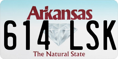 AR license plate 614LSK
