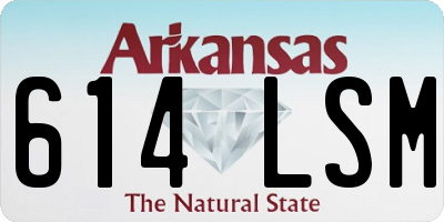 AR license plate 614LSM