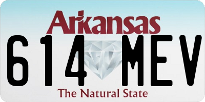 AR license plate 614MEV