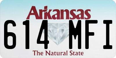 AR license plate 614MFI