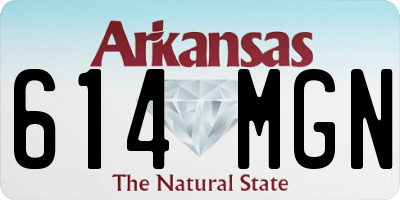 AR license plate 614MGN