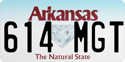 AR license plate 614MGT