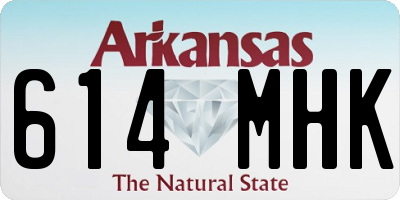 AR license plate 614MHK