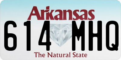 AR license plate 614MHQ