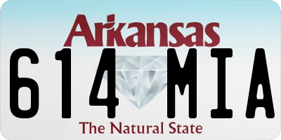 AR license plate 614MIA